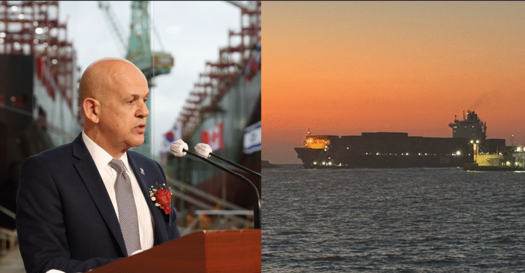 ספינת החילוץ של צים והמנכ"ל אלי גליקמן | צילום: צים, וד"ר אלון לירן 