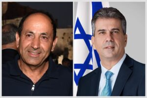 השר אלי כהן ורמי לוי. צילום: אופיר אייבי, דייויד אזאגורי