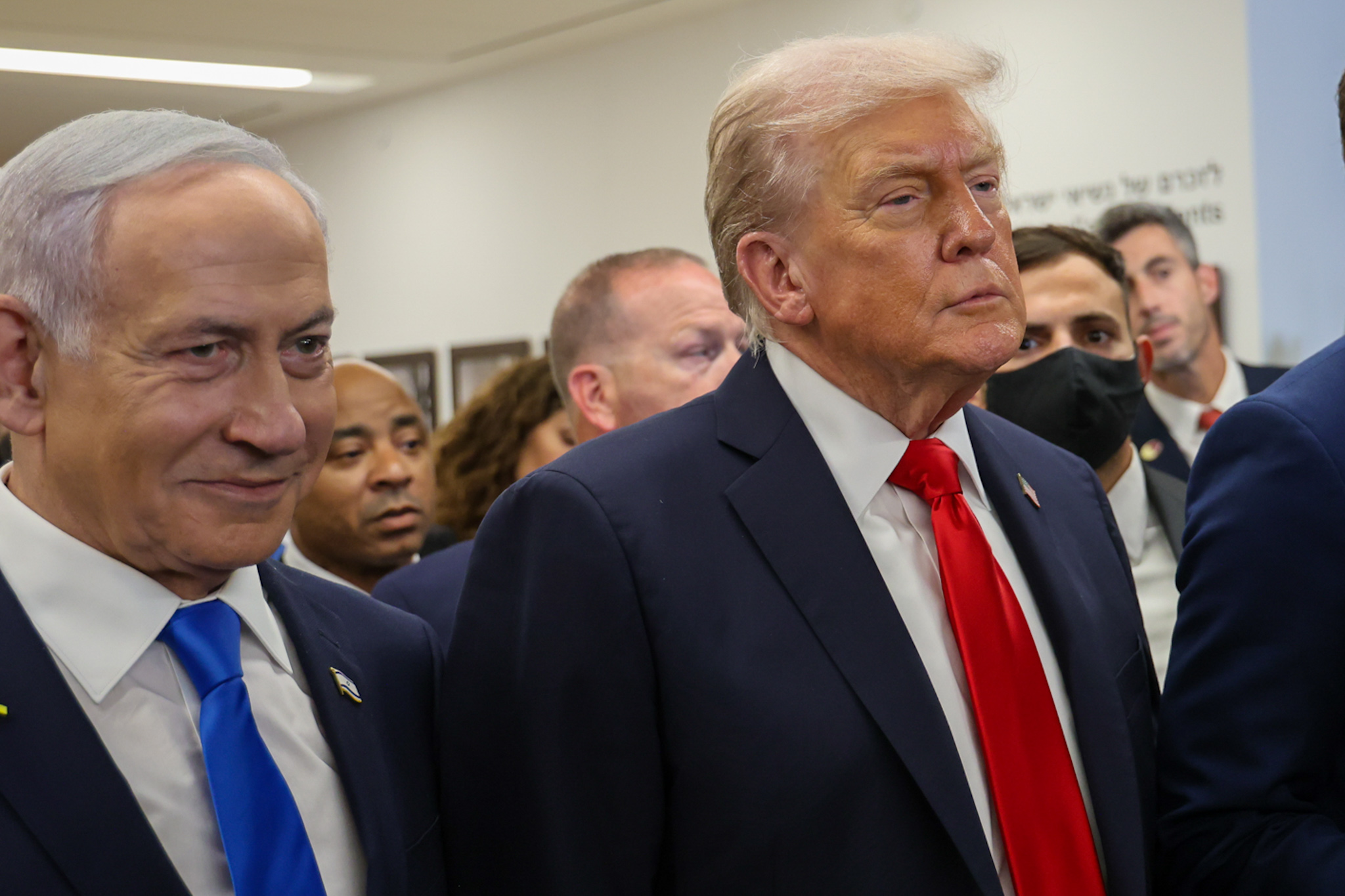 דונלד טראמפ ובנימין נתניהו על בימת משכן הכנסת | קרדיט צילום: דוברות הכנסת, נועם מושקוביץ