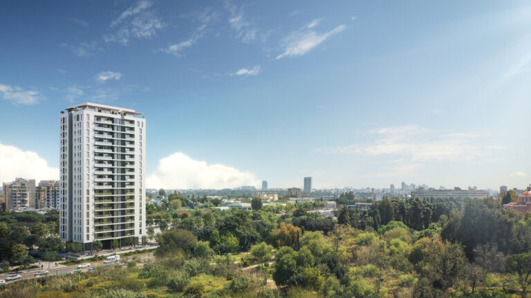 מגדל המגורים בת"א של אזורים Living וקבוצת מנרב, הדמיה | צילום: 3Division