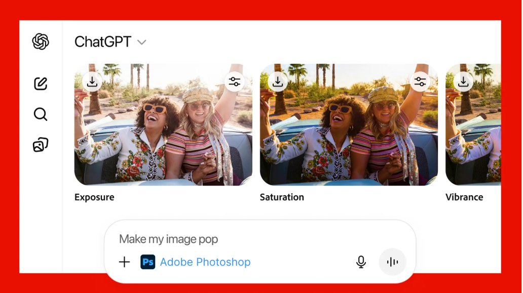 פוטושופ בתוך ChatGPT | צילום מסך מתוך הבלוג של אדובי