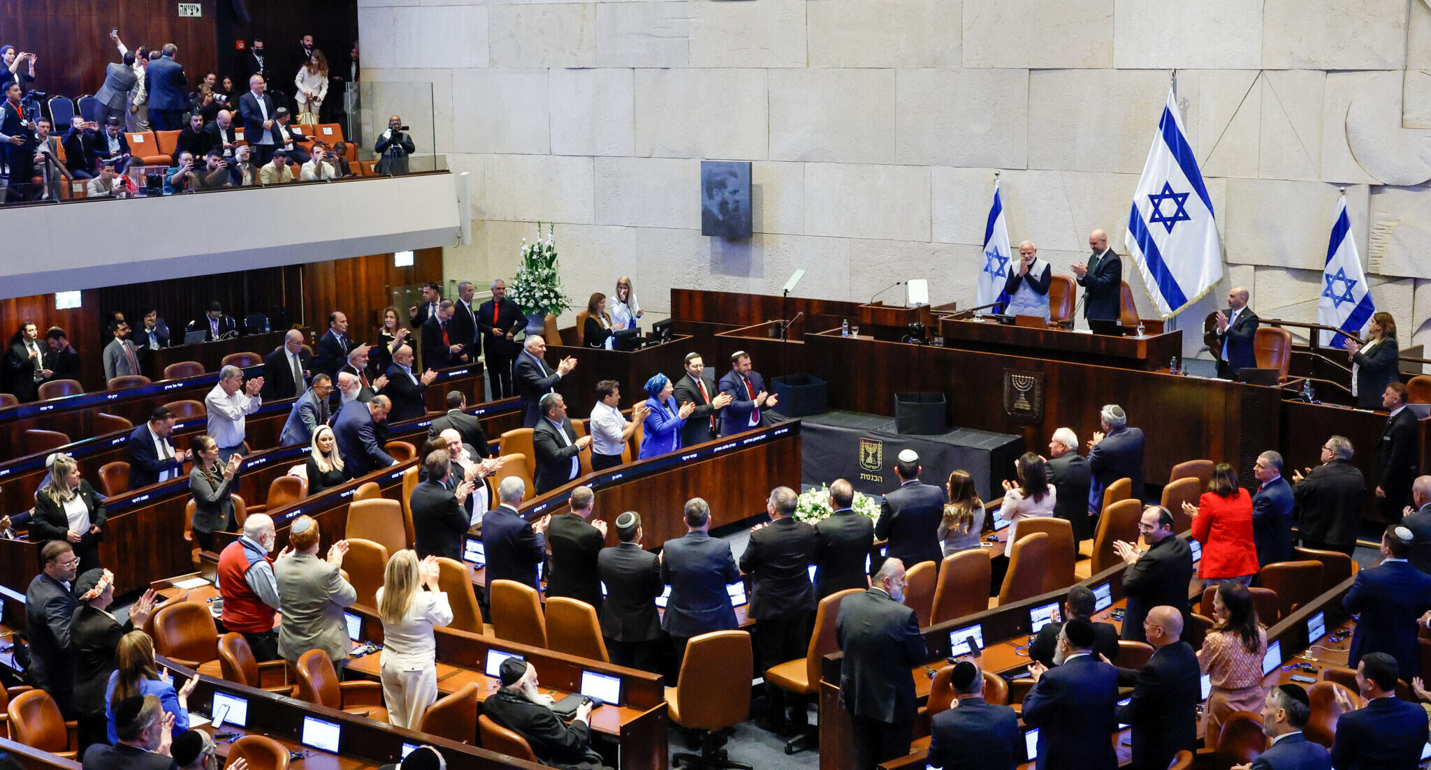 ראש ממשלת הודו, נרנדרה מודי, במליאת הכנסת | צילום: דוברות הכנסת, נועם מושקוביץ