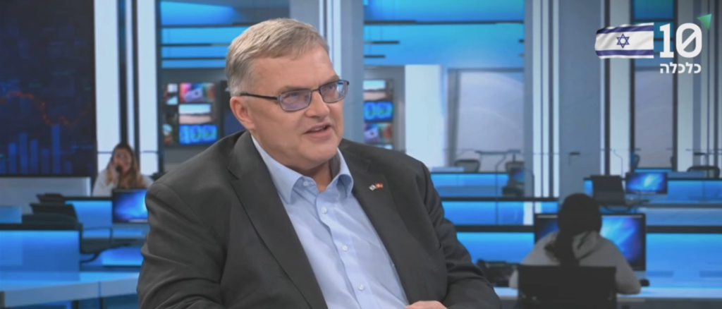 שגריר דנמרק בישראל בראיון לניקולאי טלייסניק. קרדיט: ערוץ כלכלה 10