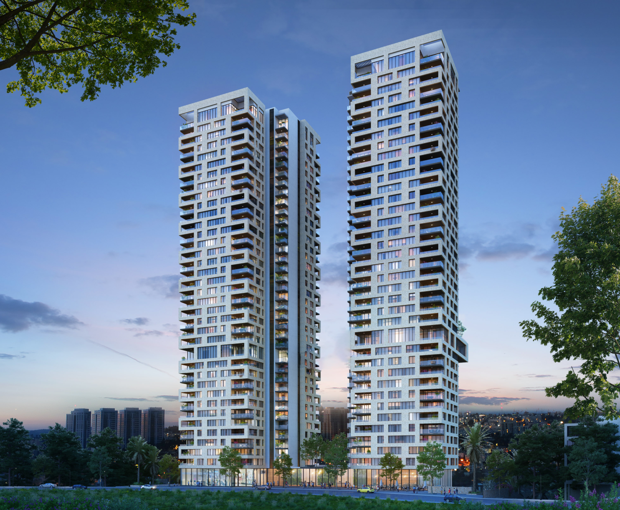 הדמיית הפרויקט של שיכון ובינוי נדל"ן. קרדיט: קיקה בראז