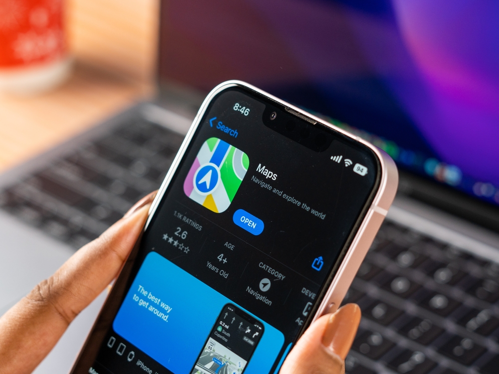 אפליקציית אפל מפות | צילום: שאטרסטוק
