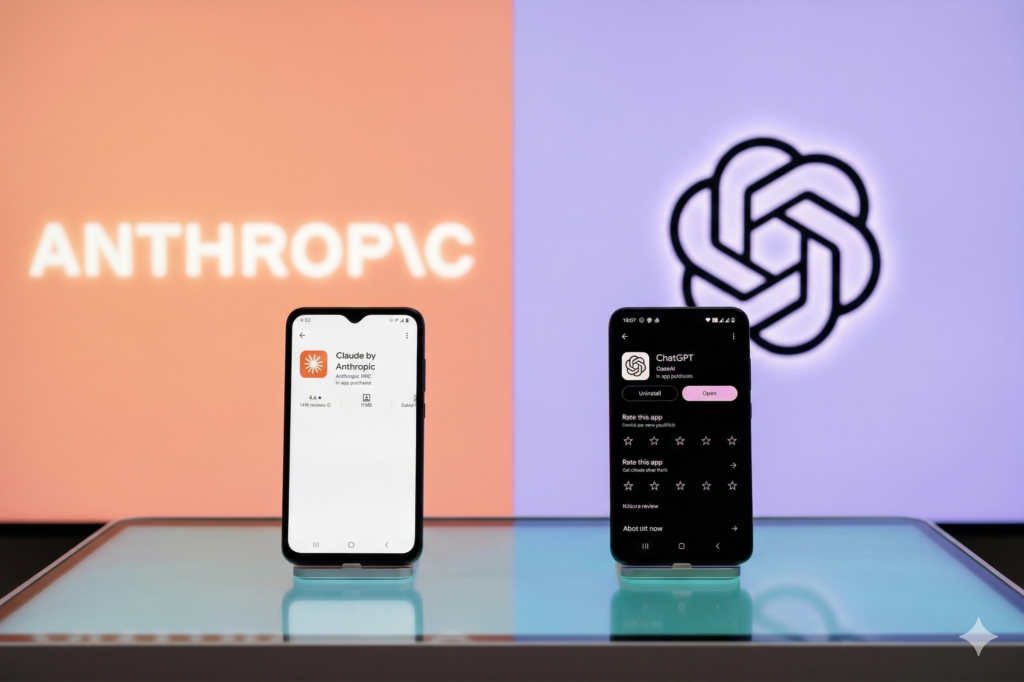 קלוד של אנתרופיק ו-ChatGPT  של OpenAI | צילום: שאטרסטוק. עיבוד: נוצר על ידי AI