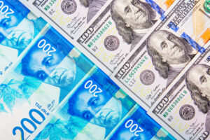 Israeli,And,American,Banknotes.,Shekel,And,American,Dollars