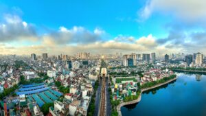 Aerial,View,Of,Hanoi,City,In,Vietnam.