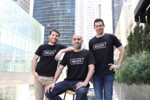 Buildots founders, left to right- Roy Danon, Yakir Sudry, Aviv Leibovici. Credit - Eyal Toueg
